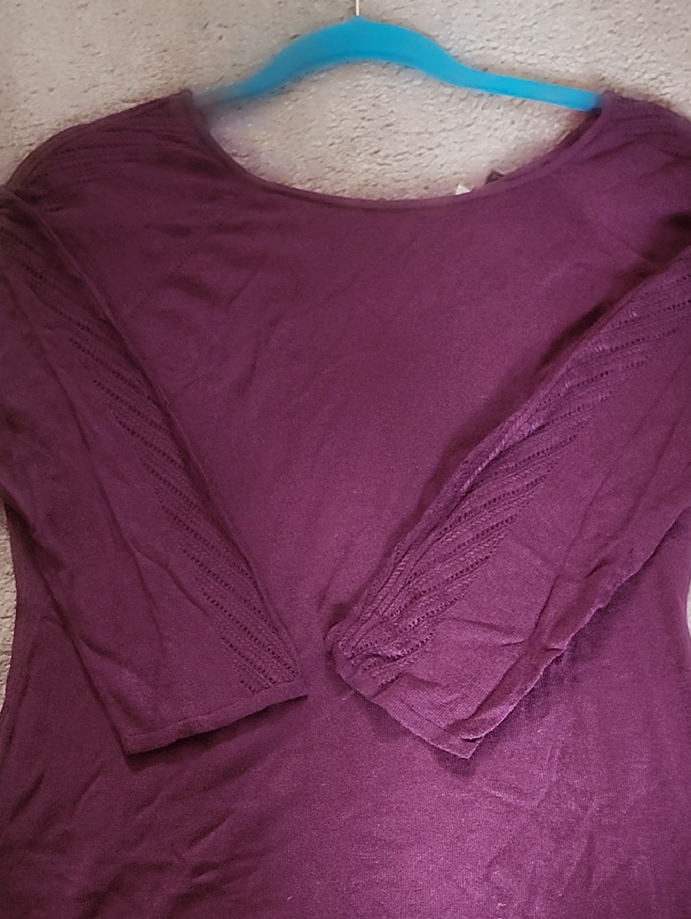 Ann Taylor Plum Long Sleeve Knit Top